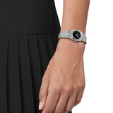 Buy Shop Tissot PRX Quartz Diamonds Black Dial Silver Steel Strap Watch for Women - T137.010.11.056.00 USA Online