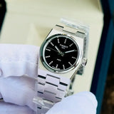 Buy Shop Tissot PRX Quartz Diamonds Black Dial Silver Steel Strap Watch for Women - T137.010.11.056.00 USA Online
