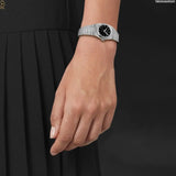 Buy Shop Tissot PRX Quartz Diamonds Black Dial Silver Steel Strap Watch for Women - T137.010.11.056.00 USA Online