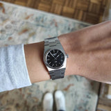 Buy Shop Tissot PRX Quartz Diamonds Black Dial Silver Steel Strap Watch for Women - T137.010.11.056.00 USA Online