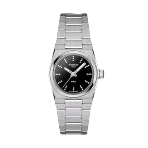 Buy Shop Tissot PRX Quartz Diamonds Black Dial Silver Steel Strap Watch for Women - T137.010.11.056.00 USA Online