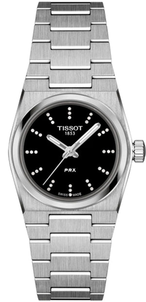 Buy Shop Tissot PRX Quartz Diamonds Black Dial Silver Steel Strap Watch for Women - T137.010.11.056.00 USA Online