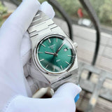 Buy Shop Tissot PRX Quartz Green Dial Steel Silver Steel Strap Watch for Men - T137.410.11.081.00 USA Online