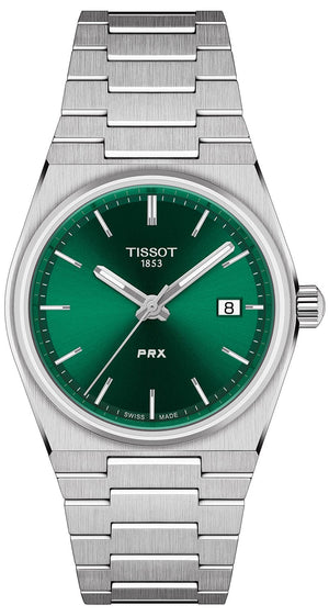 Buy Shop Tissot PRX Quartz Green Dial Steel Silver Steel Strap Watch for Men - T137.410.11.081.00 USA Online