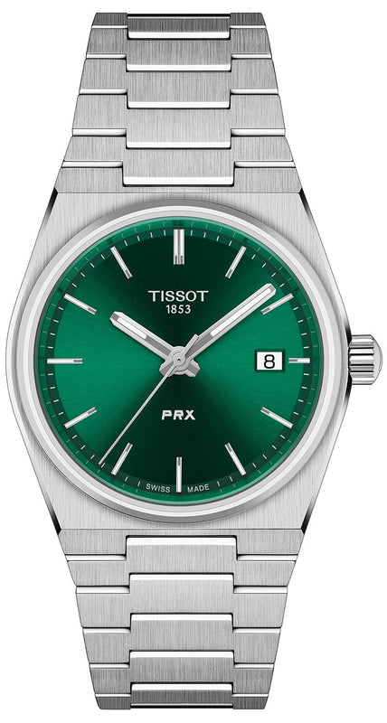 Buy Shop Tissot PRX Quartz Green Dial Steel Silver Steel Strap Watch for Men - T137.410.11.081.00 USA Online