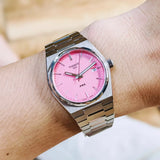 Buy Shop Tissot PRX Quartz Pink Dial Silver Steel Strap Watch for Women - T137.210.11.331.00 USA Online