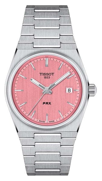 Buy Shop Tissot PRX Quartz Pink Dial Silver Steel Strap Watch for Women - T137.210.11.331.00 USA Online