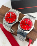 Buy Shop Tissot PRX Quartz Red Dial Silver Steel Strap Watch for Men - T137.410.11.421.00 USA Online