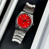 Buy Shop Tissot PRX Quartz Red Dial Silver Steel Strap Watch for Men - T137.410.11.421.00 USA Online
