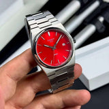 Buy Shop Tissot PRX Quartz Red Dial Silver Steel Strap Watch for Men - T137.410.11.421.00 USA Online