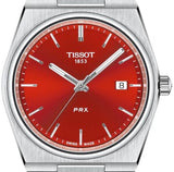 Buy Shop Tissot PRX Quartz Red Dial Silver Steel Strap Watch for Men - T137.410.11.421.00 USA Online