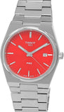 Buy Shop Tissot PRX Quartz Red Dial Silver Steel Strap Watch for Men - T137.410.11.421.00 USA Online