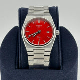Buy Shop Tissot PRX Quartz Red Dial Silver Steel Strap Watch for Women - T137.210.11.421.00 USA Online