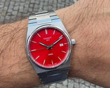 Buy Shop Tissot PRX Quartz Red Dial Silver Steel Strap Watch for Women - T137.210.11.421.00 USA Online