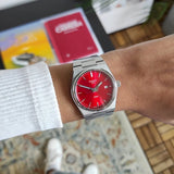 Buy Shop Tissot PRX Quartz Red Dial Silver Steel Strap Watch for Women - T137.210.11.421.00 USA Online