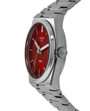 Buy Shop Tissot PRX Quartz Red Dial Silver Steel Strap Watch for Women - T137.210.11.421.00 USA Online