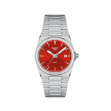 Buy Shop Tissot PRX Quartz Red Dial Silver Steel Strap Watch for Women - T137.210.11.421.00 USA Online