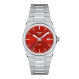 Buy Shop Tissot PRX Quartz Red Dial Silver Steel Strap Watch for Women - T137.210.11.421.00 USA Online