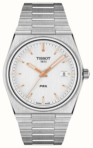 Buy Shop Tissot PRX Quartz Silver Dial Silver Steel Strap Watch for Men - T137.410.11.031.00 USA Online