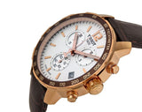 Buy Shop Tissot Quickster Chronograph 42mm White Dial Brown Leather Strap Watch For Men - T095.417.36.037.00 USA Online