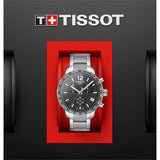 Buy Shop Tissot Quickster Chronograph Black Dial Silver Steel Strap Watch For Men - T095.417.11.067.00 USA Online