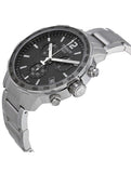 Buy Shop Tissot Quickster Chronograph Black Dial Silver Steel Strap Watch For Men - T095.417.11.067.00 USA Online