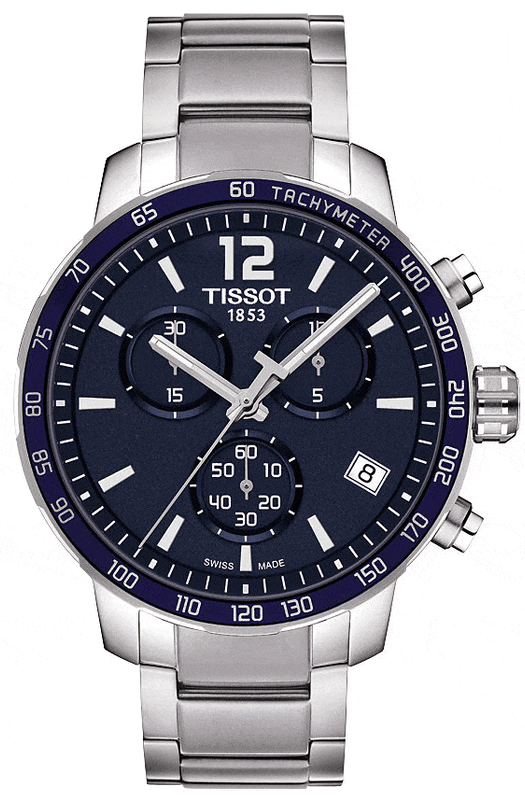 Buy Shop Tissot Quickster Chronograph Blue Dial Watch For Men - T095.417.11.047.00 USA Online