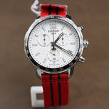 Buy Shop Tissot Quickster Chronograph NBA Chicago Bulls White Dial Red NATO Strap Watch For Men - T095.417.17.037.04 USA Online