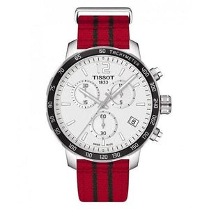 Buy Shop Tissot Quickster Chronograph NBA Chicago Bulls White Dial Red NATO Strap Watch For Men - T095.417.17.037.04 USA Online