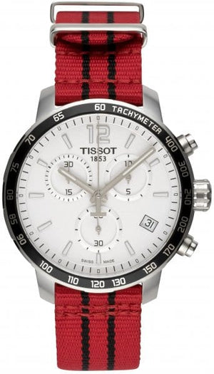 Buy Shop Tissot Quickster Chronograph NBA Chicago Bulls White Dial Red NATO Strap Watch For Men - T095.417.17.037.04 USA Online