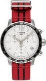 Buy Shop Tissot Quickster Chronograph NBA Chicago Bulls White Dial Red NATO Strap Watch For Men - T095.417.17.037.04 USA Online