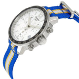 Buy Shop Tissot Quickster Chronograph NBA Golden State Warriors White Dial Two Tone NATO Strap Watch for Men - T095.417.17.037.15 USA Online
