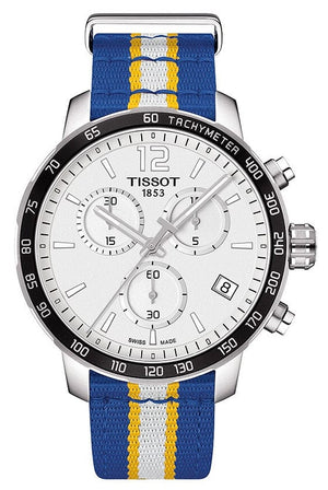 Buy Shop Tissot Quickster Chronograph NBA Golden State Warriors White Dial Two Tone NATO Strap Watch for Men - T095.417.17.037.15 USA Online