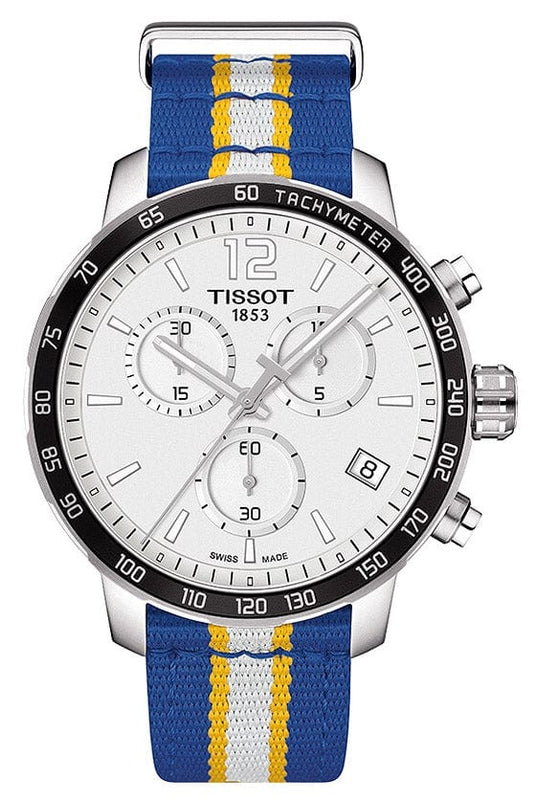 Buy Shop Tissot Quickster Chronograph NBA Golden State Warriors White Dial Two Tone NATO Strap Watch for Men - T095.417.17.037.15 USA Online