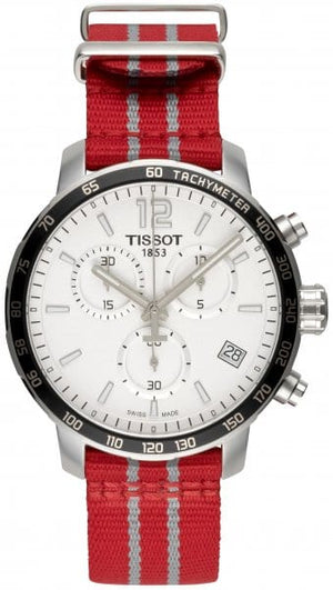 Buy Shop Tissot Quickster Chronograph NBA Houston Rockets Special Edition White Dial Two Tone NATO Strap Watch for Men - T095.417.17.037.12 USA Online