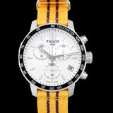 Buy Shop Tissot Quickster Chronograph NBA LA Lakers White Dial Yellow NATO Strap Watch for Men - T095.417.17.037.05 USA Online