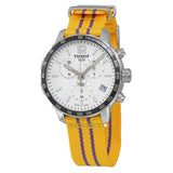 Buy Shop Tissot Quickster Chronograph NBA LA Lakers White Dial Yellow NATO Strap Watch for Men - T095.417.17.037.05 USA Online