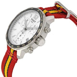 Buy Shop Tissot Quickster Chronograph NBA Miami Heat Edition White Dial Two Tone NATO Strap Watch for Men - T095.417.17.037.08 USA Online