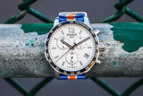 Buy Shop Tissot Quickster Chronograph NBA New York Kicks White Dial Multicolored Nato Strap Watch For Men - T095.417.17.037.06 USA Online