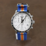 Buy Shop Tissot Quickster Chronograph NBA New York Kicks White Dial Multicolored Nato Strap Watch For Men - T095.417.17.037.06 USA Online