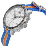 Buy Shop Tissot Quickster Chronograph NBA New York Kicks White Dial Multicolored Nato Strap Watch For Men - T095.417.17.037.06 USA Online