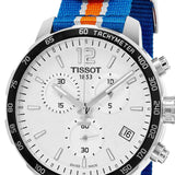Buy Shop Tissot Quickster Chronograph NBA New York Kicks White Dial Multicolored Nato Strap Watch For Men - T095.417.17.037.06 USA Online