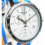 Buy Shop Tissot Quickster Chronograph NBA New York Kicks White Dial Multicolored Nato Strap Watch For Men - T095.417.17.037.06 USA Online