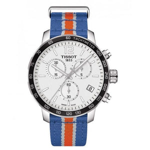 Buy Shop Tissot Quickster Chronograph NBA New York Kicks White Dial Multicolored Nato Strap Watch For Men - T095.417.17.037.06 USA Online