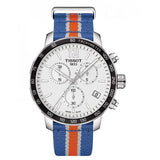 Buy Shop Tissot Quickster Chronograph NBA New York Kicks White Dial Multicolored Nato Strap Watch For Men - T095.417.17.037.06 USA Online