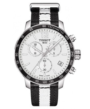 Buy Shop Tissot Quickster Chronograph NBA San Antonio Spurs Edition White Dial Two Tone NATO Strap Watch for Men - T095.417.17.037.07 USA Online