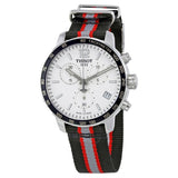 Buy Shop Tissot Quickster Chronograph NBA Toronto Raptors White Dial Two Tone NATO Strap Watch for Men - T095.417.17.037.16 USA Online