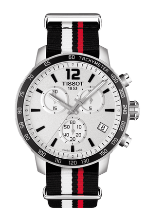 Buy Shop Tissot Quickster Chronograph NBA Toronto Raptors White Dial Two Tone NATO Strap Watch for Men - T095.417.17.037.16 USA Online