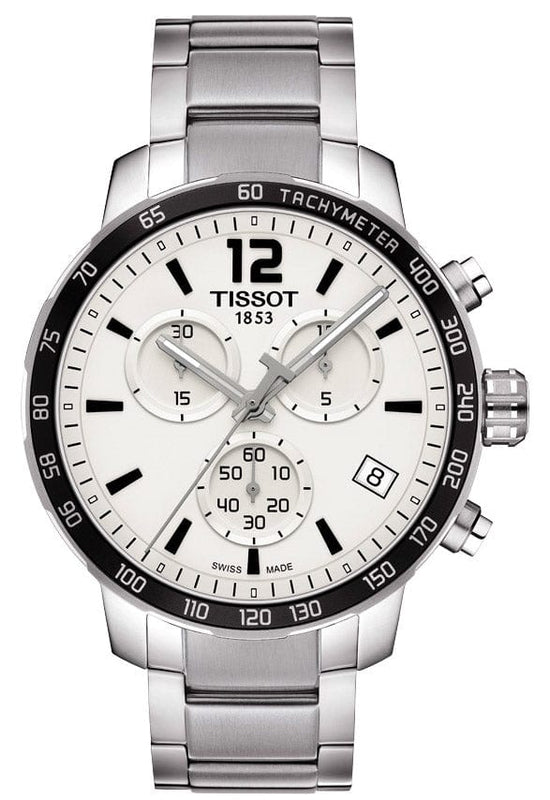 Buy Shop Tissot Quickster Chronograph Silver Dial Watch For Men - T095.417.11.037.00 USA Online