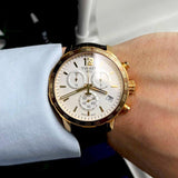 Buy Shop Tissot Quickster Chronograph White Dial Brown Leather Strap Watch For Men - T095.417.36.037.02 USA Online